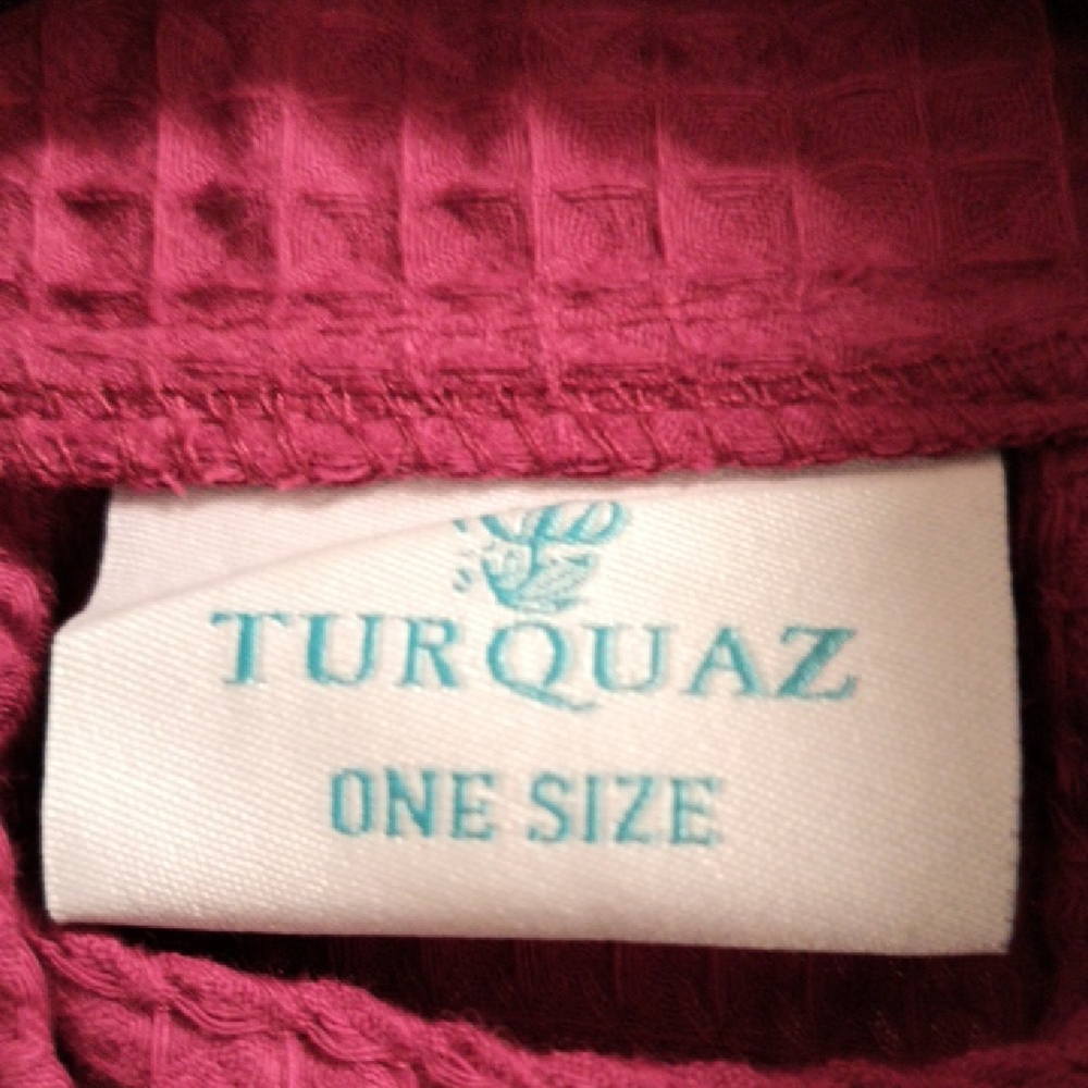 FINAL PRICE Turquaz cotton/poly blend Maroon waffle robe - OS